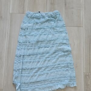 Elegant Blue Lace Skirt